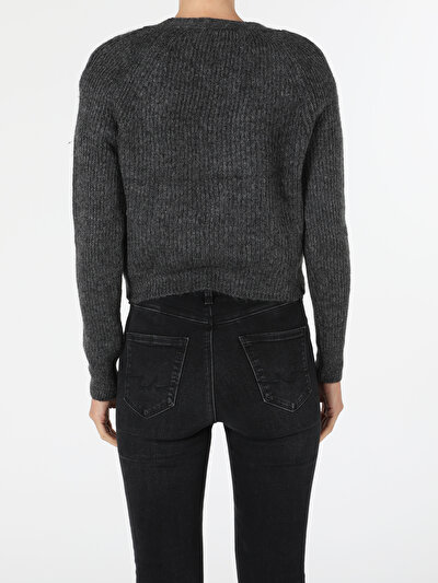 Image de Cardigan Tricot Anthracite Regular Fit Femme