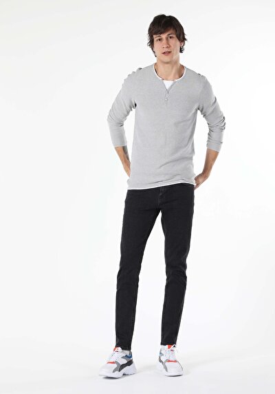Image de Pull Gris Slim Fit   Homme