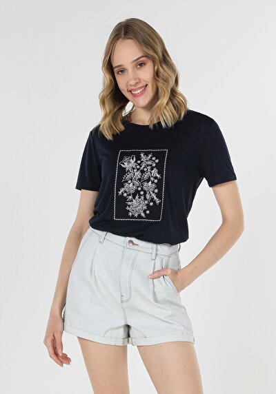 Image de T-shirt À Manches Courtes Marine Regular Fit  Femme