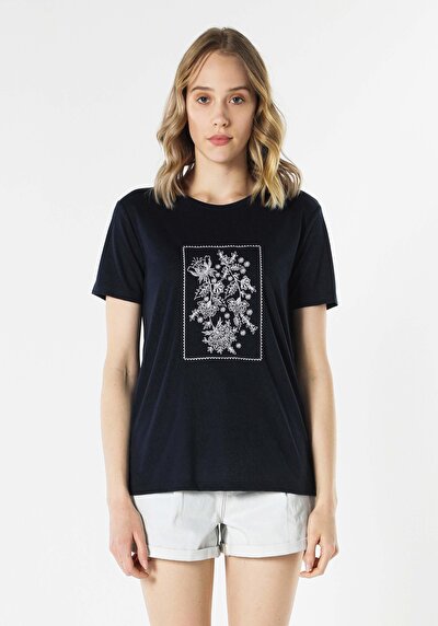 Image de T-shirt À Manches Courtes Marine Regular Fit  Femme