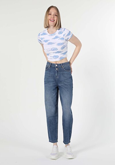 Image de 886 Dennis Pantalon Denim Tapered Leg En Slouchy Fit Femme