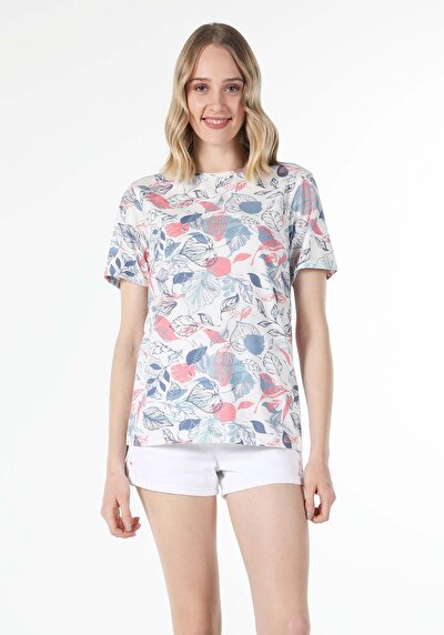 Image de T-shirt À Manches Courtes Multicolou Regular Fit  Femme