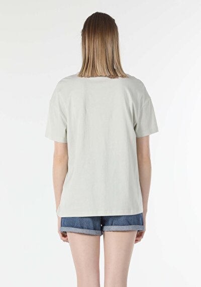 Image de T-shirt À Manches Courtes Vert Comfort Fit Femme