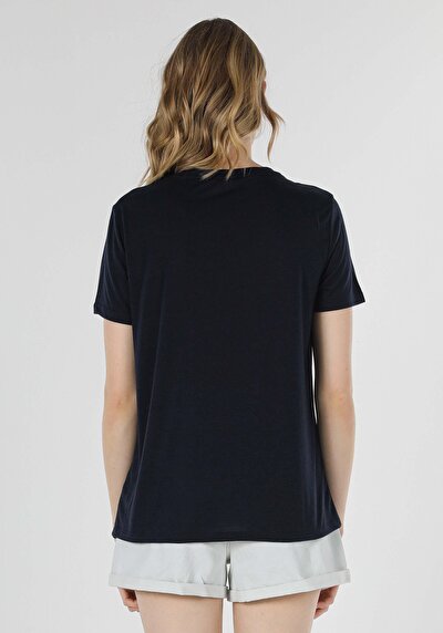 Image de T-shirt À Manches Courtes Marine Regular Fit Femme