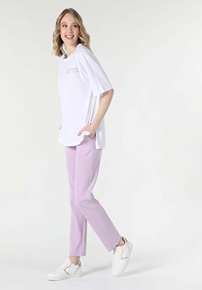 Image de T-shirt À Manches Courtes Blanc Comfort Fit Femme