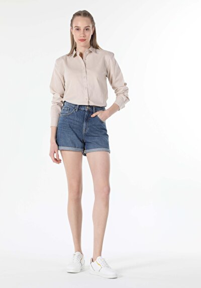 Image de Chemise À Manches Longues Beige Regular Fit Femme