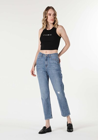 Image de 883 Roxy Pantalon Crop Leg En Crop Mom Fit Femme