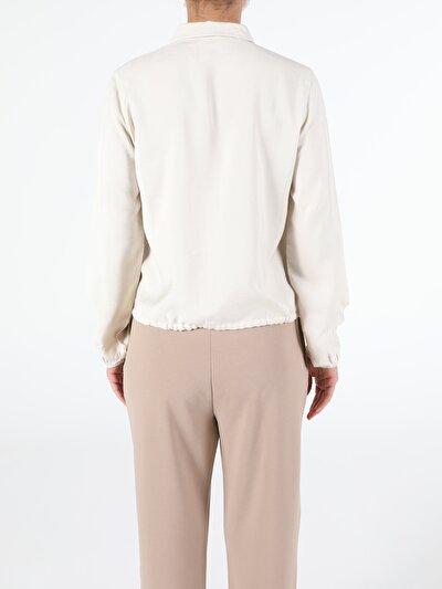 Image de Chemise À Manches Longues Beige Regular Fit   Femme
