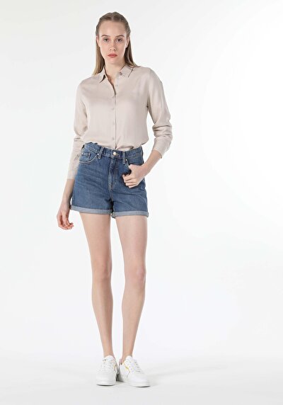 Image de Chemise À Manches Longues Beige Regular Fit Femme