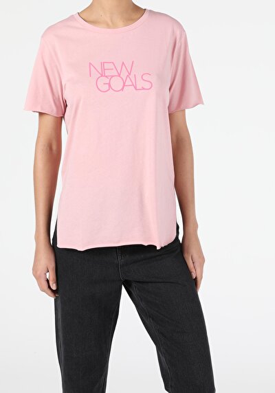 Image de T-shirt À Manches Courtes Rose Comfort Fit  Femme