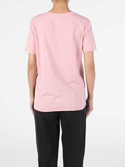 Image de T-shirt À Manches Courtes Rose Comfort Fit Femme
