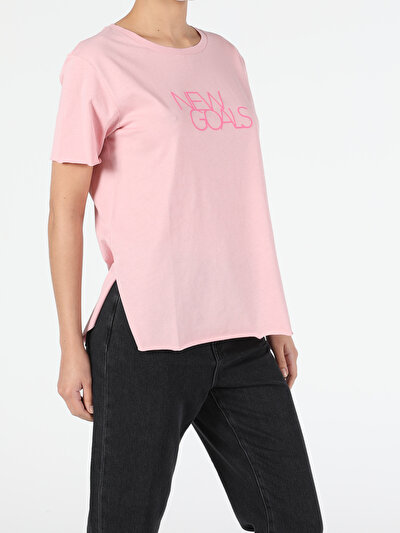 Image de T-shirt À Manches Courtes Rose Comfort Fit  Femme