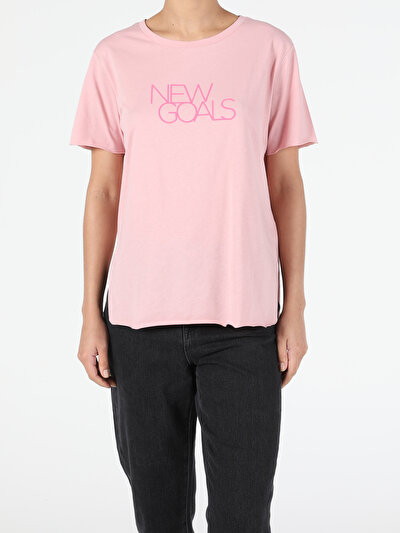 Image de T-shirt À Manches Courtes Rose Comfort Fit  Femme