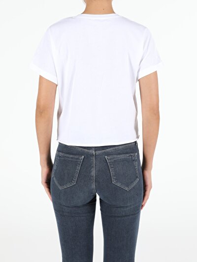 Image de T-shirt À Manches Courtes Blanc Regular Fit  Femme