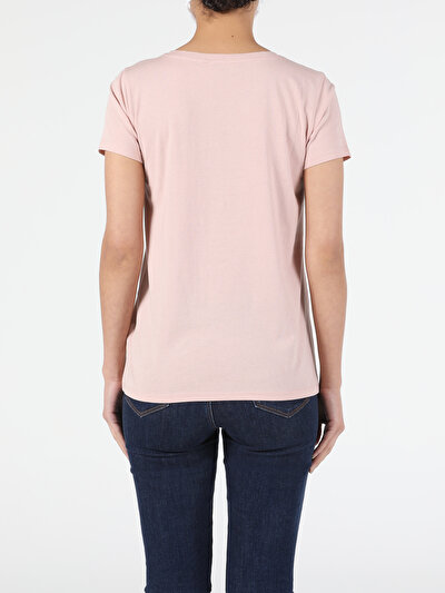 Image de T-shirt À Manches Courtes Rose Regular Fit  Femme
