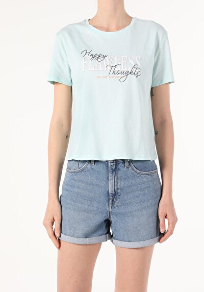 Image de T-shirt À Manches Courtes Vert Regular Fit  Femme