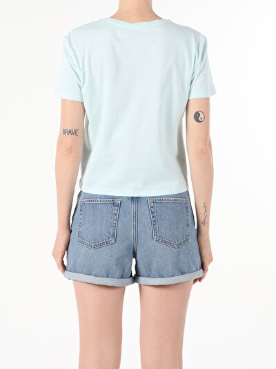 Image de T-shirt À Manches Courtes Vert Regular Fit  Femme