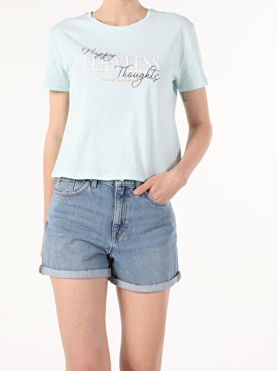 Image de T-shirt À Manches Courtes Vert Regular Fit  Femme