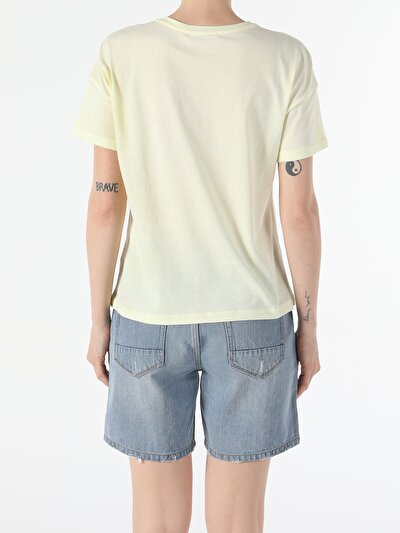 Image de T-shirt À Manches Courtes Jaune Regular Fit  Femme