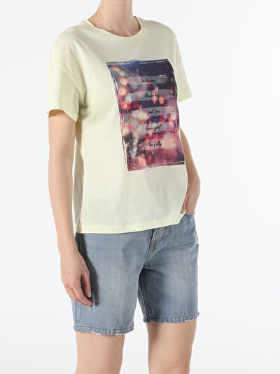 Image de T-shirt À Manches Courtes Jaune Regular Fit  Femme