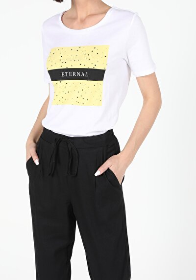 Image de T-shirt À Manches Courtes Blanc Regular Fit Femme