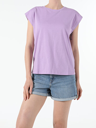 Image de T-shirt À Manches Courtes Violet Regular Fit  Femme