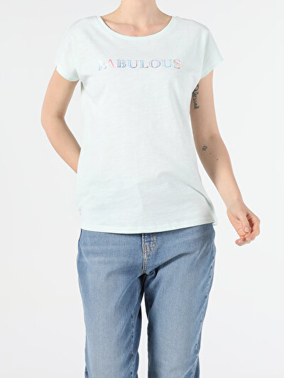 Image de T-shirt À Manches Courtes Vert Regular Fit  Femme