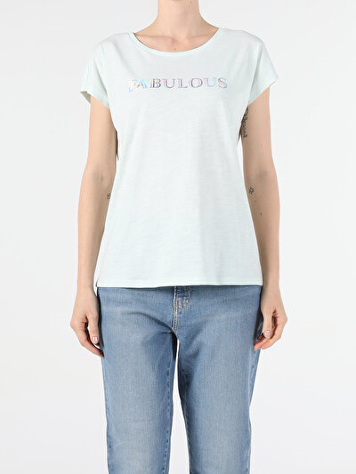 Image de T-shirt À Manches Courtes Vert Regular Fit  Femme
