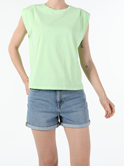 Image de T-shirt À Manches Courtes Vert Regular Fit  Femme