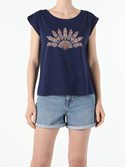 Image de T-shirt À Manches Courtes Marine Regular Fit  Femme