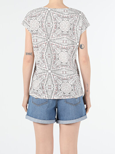 Image de T-shirt À Manches Courtes Multicolou Regular Fit  Femme