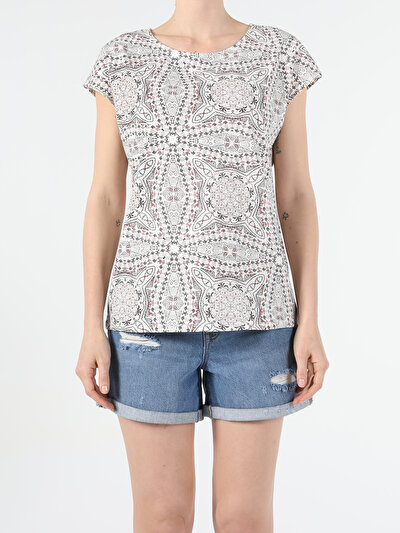 Image de T-shirt À Manches Courtes Multicolou Regular Fit  Femme