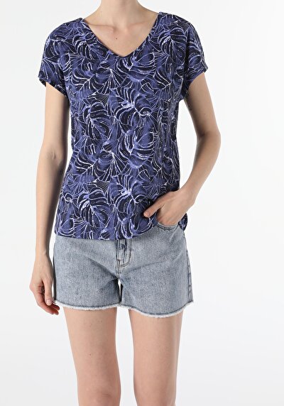 Image de T-shirt À Manches Courtes Marine Regular Fit Femme