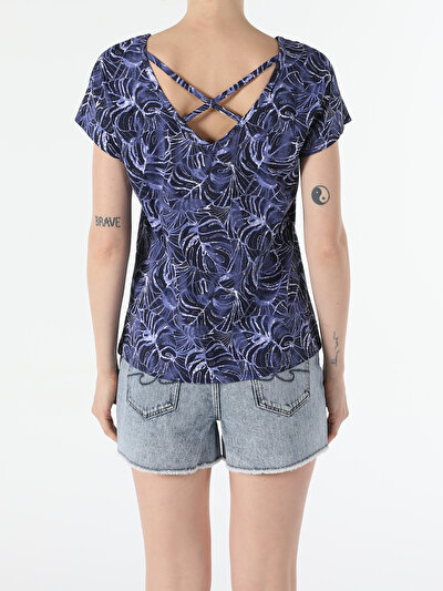 Image de T-shirt À Manches Courtes Marine Regular Fit Femme