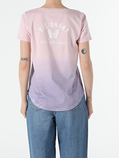 Image de T-shirt À Manches Courtes Rose Regular Fit Femme