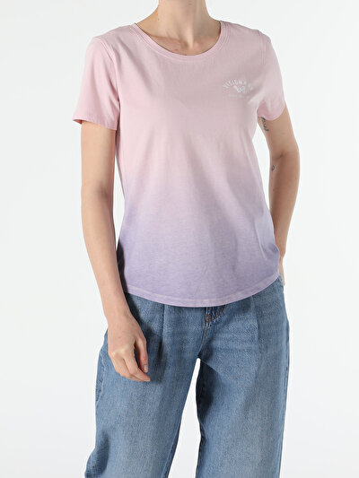 Image de T-shirt À Manches Courtes Rose Regular Fit Femme
