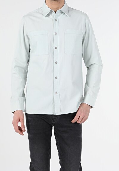 Image de Shırt À Manches Longues Denim Oversize Fit Homme