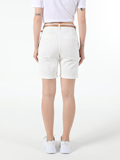 Image de Short Blanc Slim Fit Femme