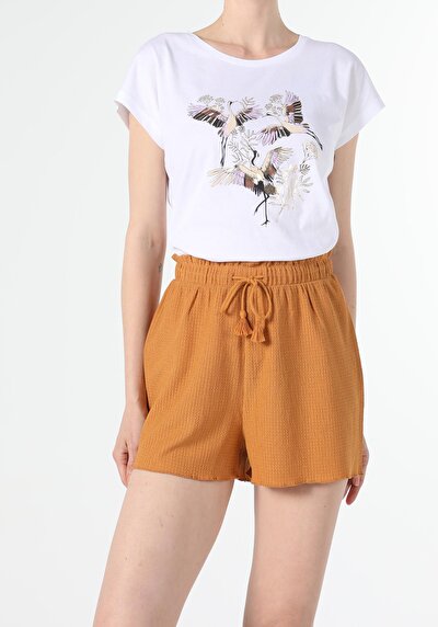 Image de T-shirt À Manches Courtes Blanc Regular Fit  Femme