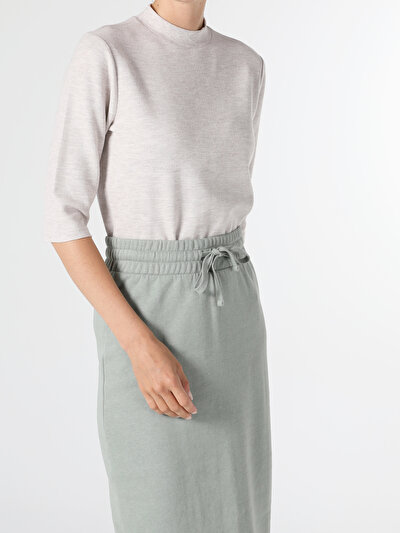 Image de T-shirt À Manches Longues Beige Regular Fit  Femme