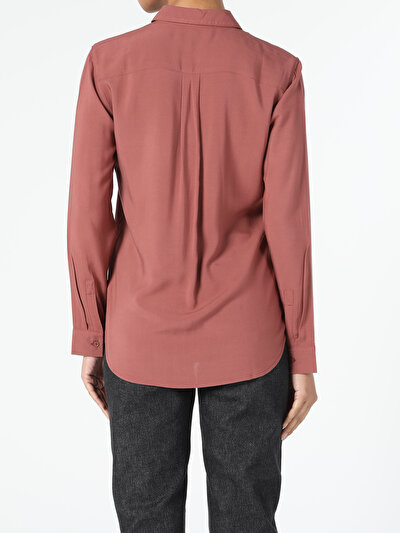 Image de Chemise À Manches Longues Marron Regular Fit Femme