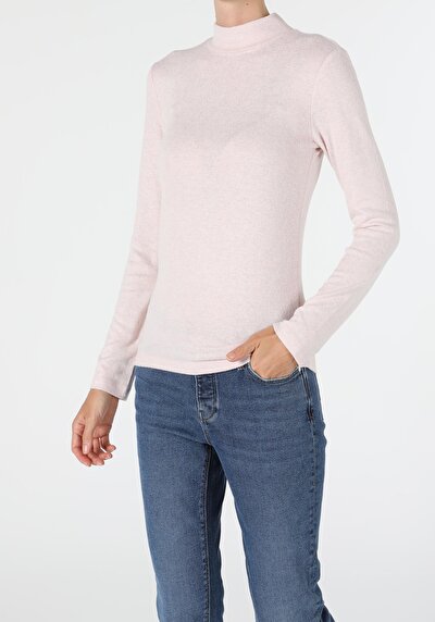 Image de T-shirt À Manches Longues Rose Slim Fit  Femme