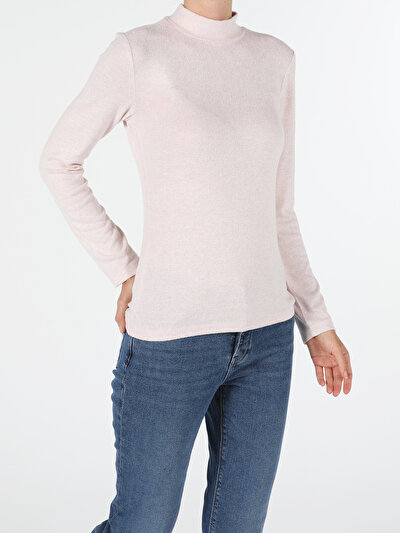 Image de T-shirt À Manches Longues Rose Slim Fit  Femme