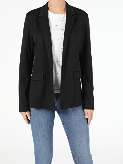 Image de Veste De Blazer Noir Regular Fit   Femme