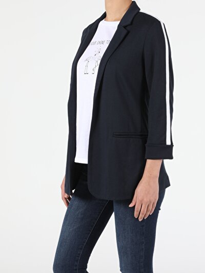 Image de Veste De Blazer Marine Regular Fit Femme