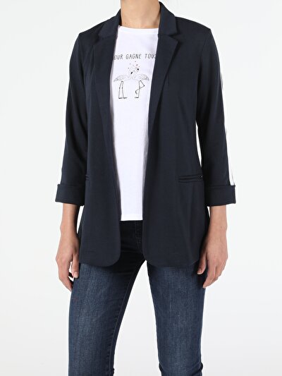 Image de Veste De Blazer Marine Regular Fit   Femme