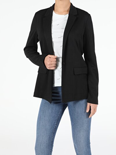 Image de Veste De Blazer Noir Regular Fit Femme