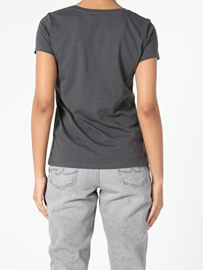 Image de T-shirt À Manches Courtes Anthracite Regular Fit  Femme