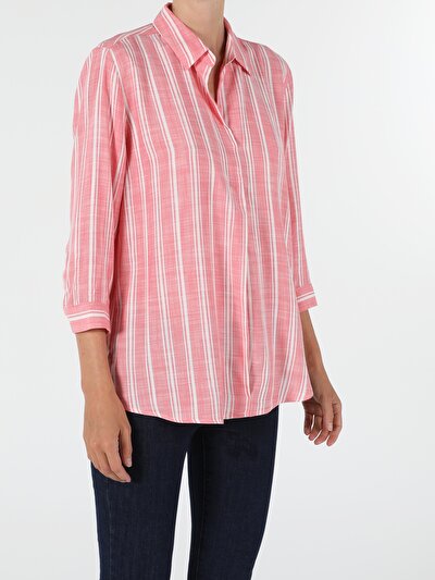Image de Chemisier À Manches Longues Corail Regular Fit Femme