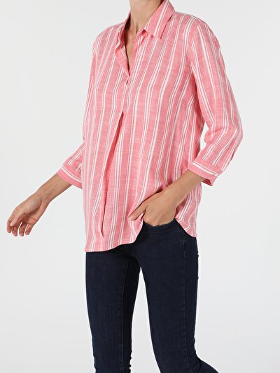 Image de Chemisier À Manches Longues Corail Regular Fit Femme